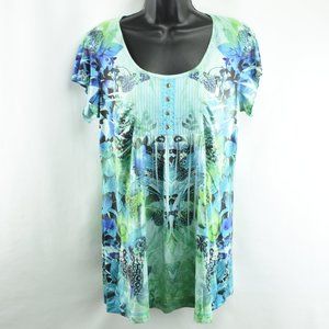 Energe Large Womens Top Butterfly Blouse